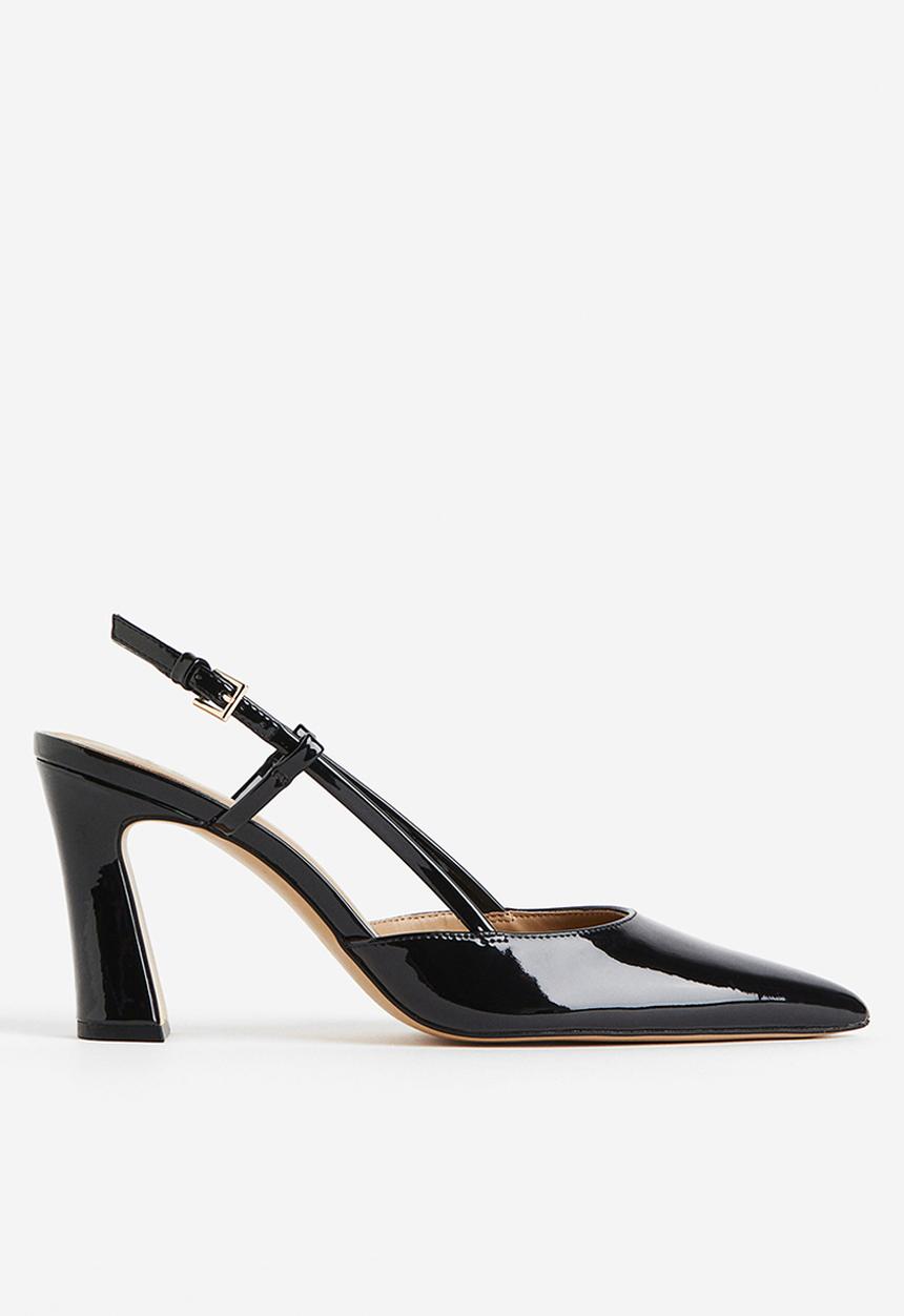 H&M - Patent slingbacks - black