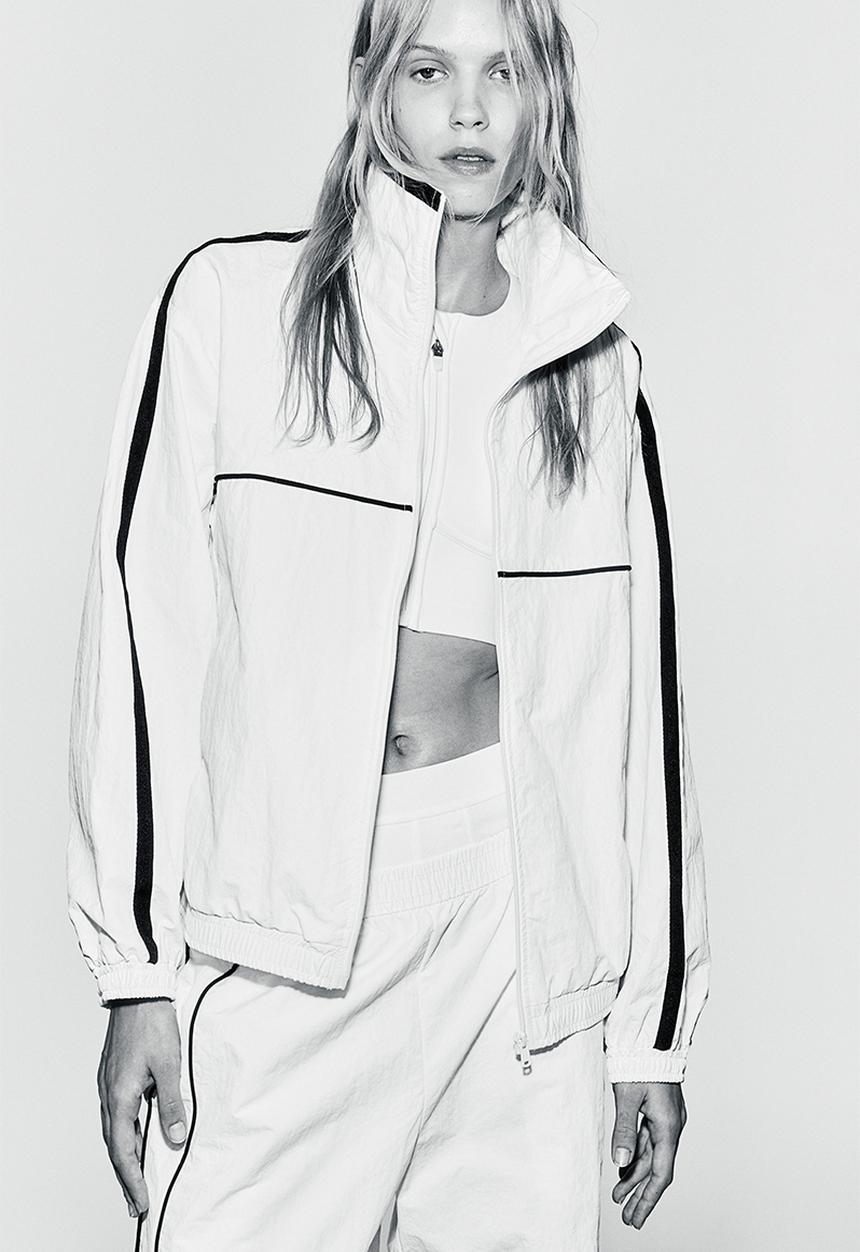 H&M - Piping-detail track pants - white, multi 