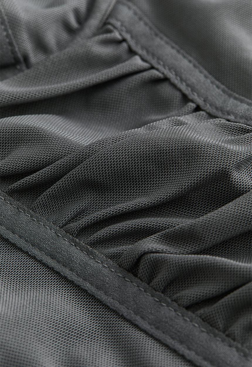 H&M - Mesh bustier top - grey