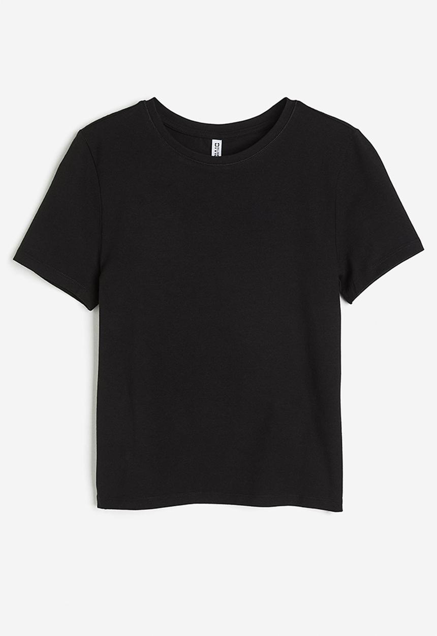 H&M - Fitted t-shirt - black