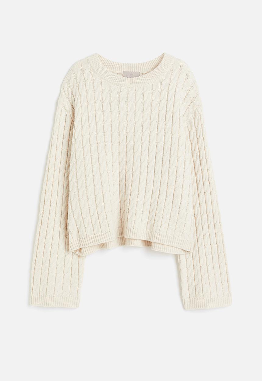H&M - Cable-knit jumper - white