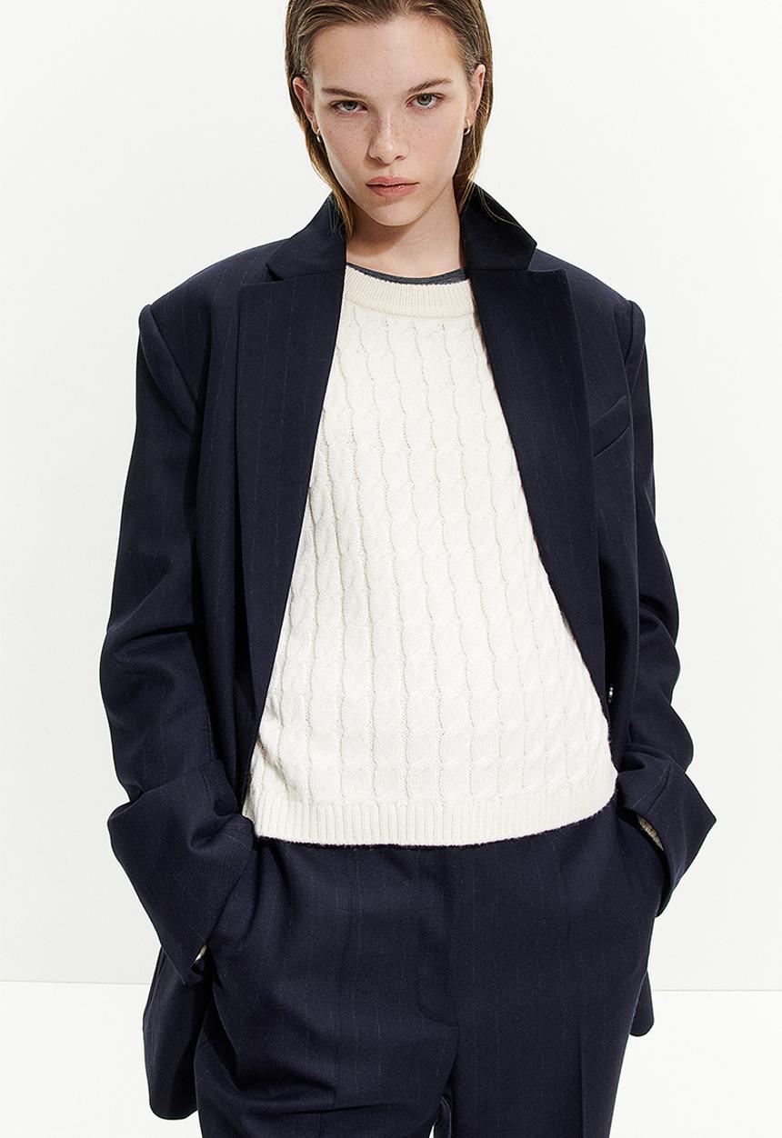 H&M - Cable-knit jumper - white