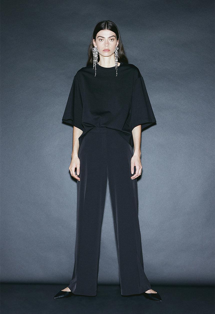 H&M - Wide trousers - black