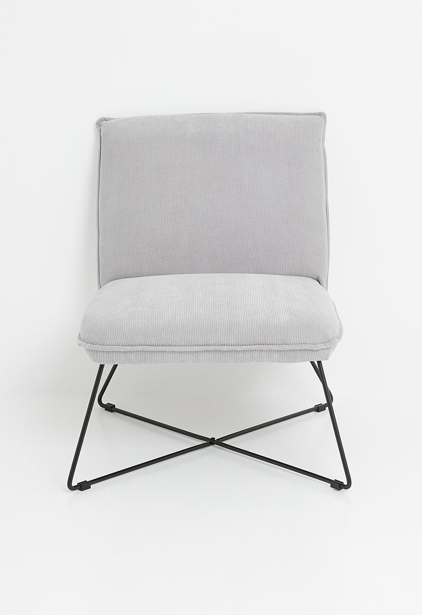 Sixth Floor - Moda chair and foot rest - grey