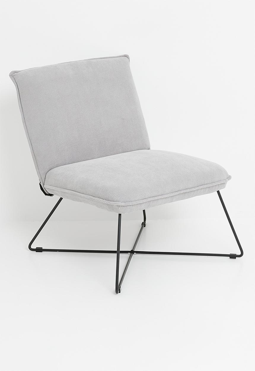 Sixth Floor - Moda chair and foot rest - grey