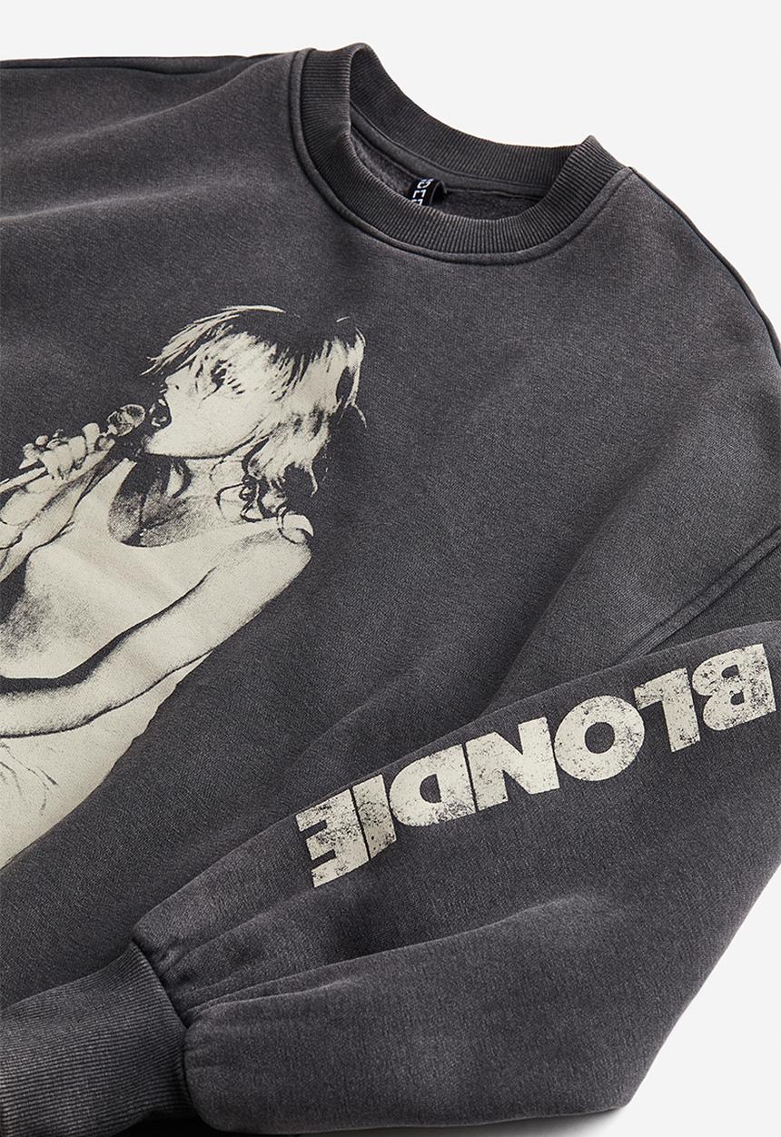 H&M - Oversized printed sweatshirt - black