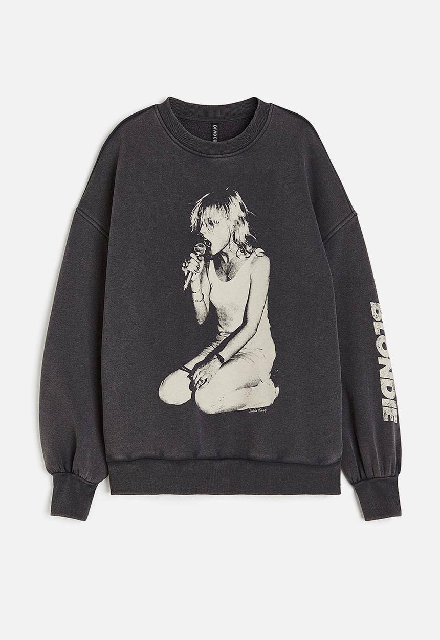 H&M - Oversized printed sweatshirt - black