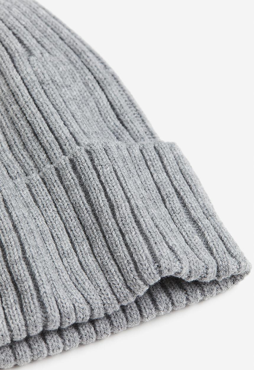 H&M - Rib-knit hat - grey
