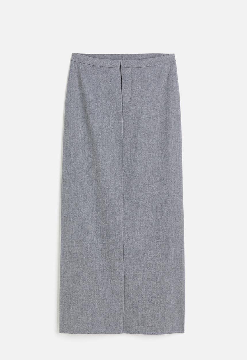 H&M - Twill tailored maxi skirt - grey