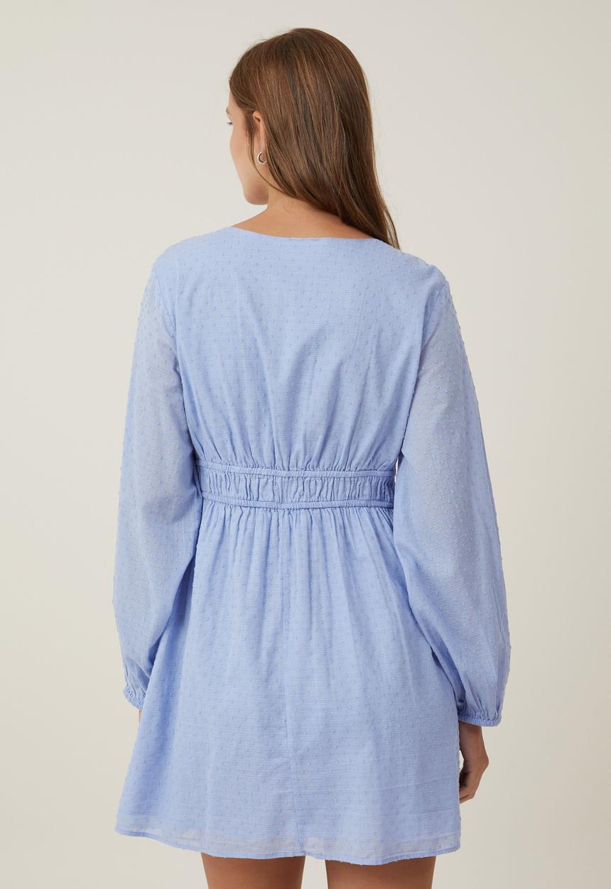 Cotton On - Dahlia Long Sleeve Mini Dress - Parisian Lavender