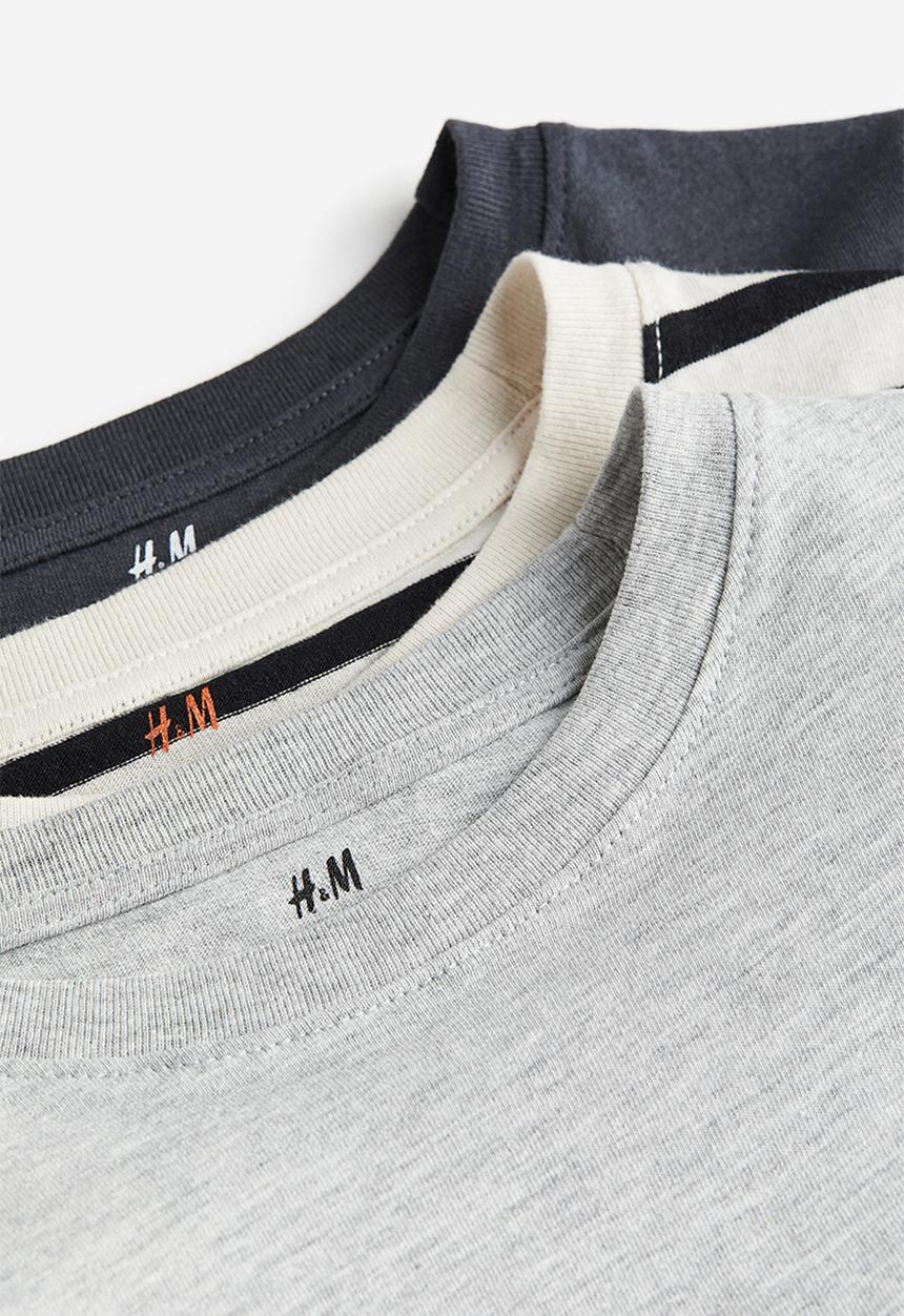 H&M - 3 pack long-sleeved t-shirts - multi