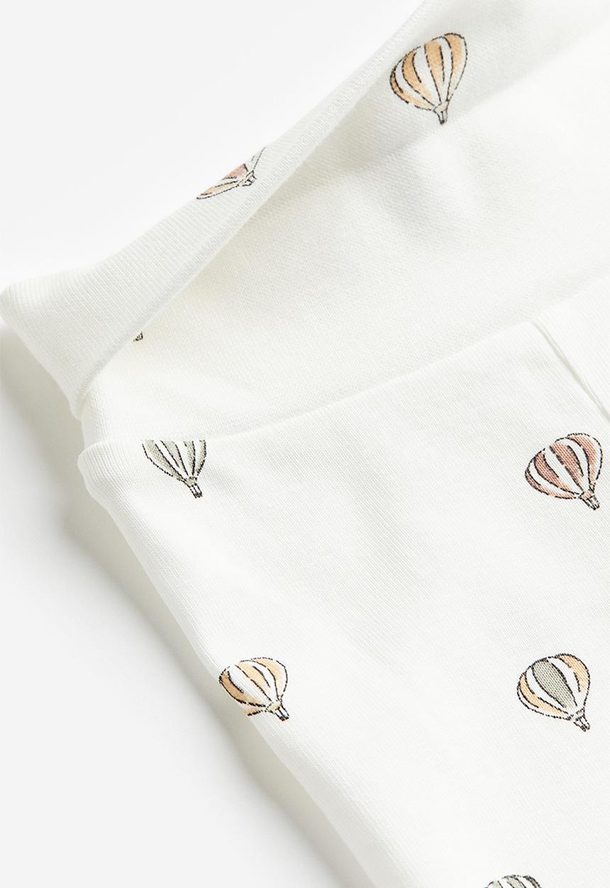 H&M - 2 piece cotton jersey set - white multi