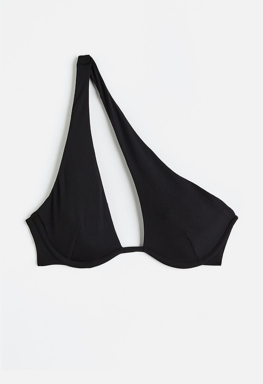 H&M - Asymmetric bikini top - black