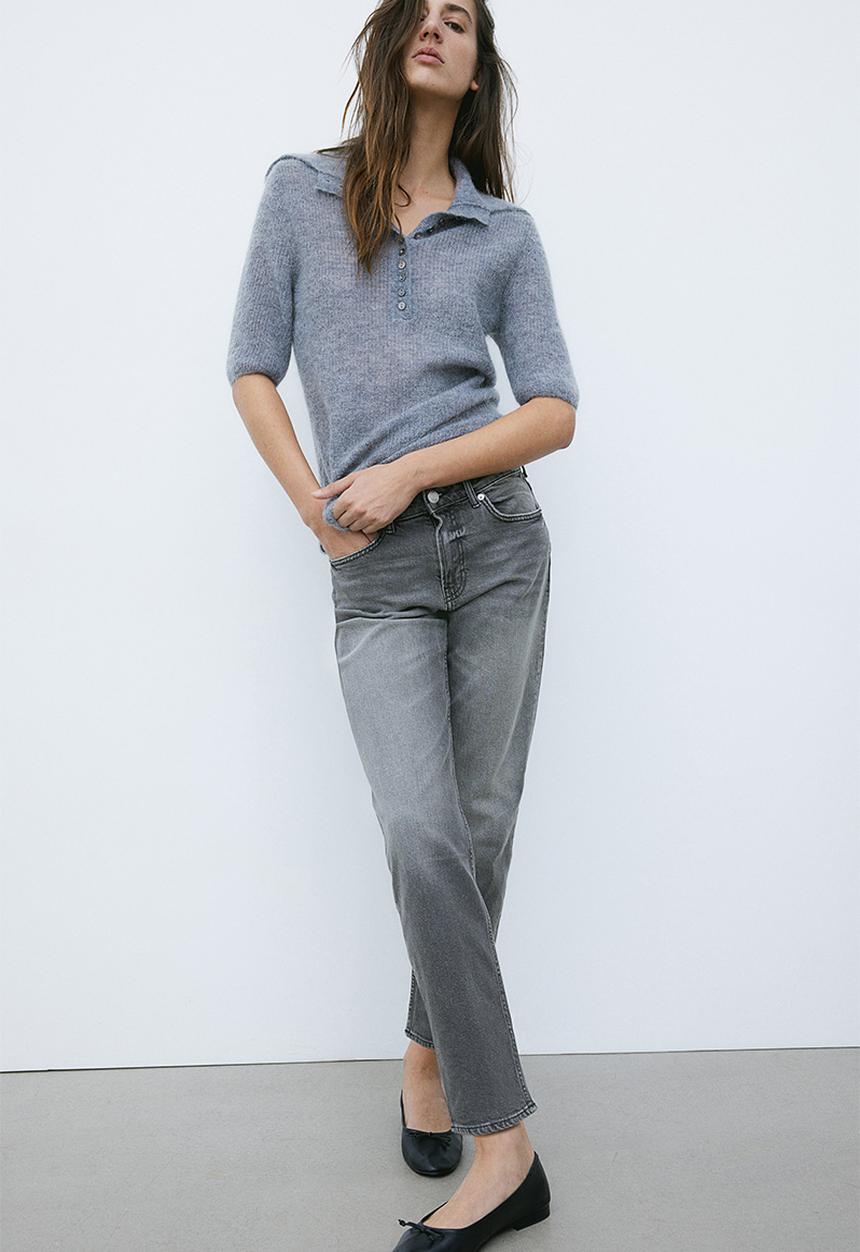 H&M - Slim regular ankle jeans - grey