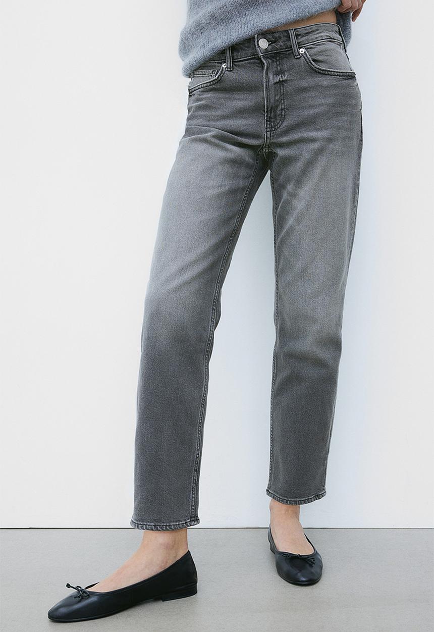 H&M - Slim regular ankle jeans - grey