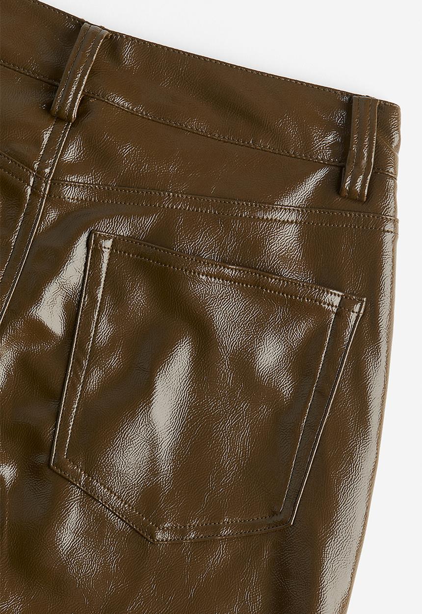 H&M - Coated trousers - green