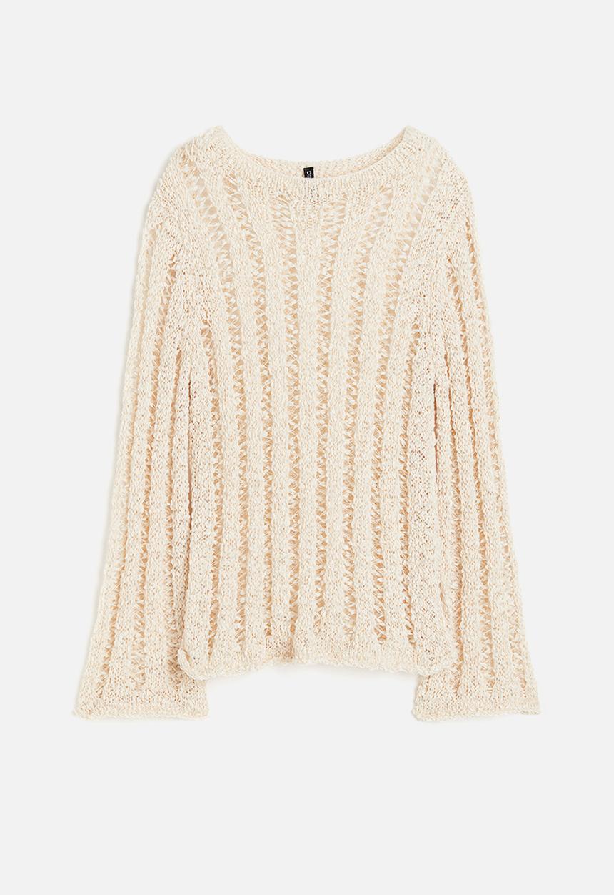 H&M - Ladder-stitch-look jumper - beige