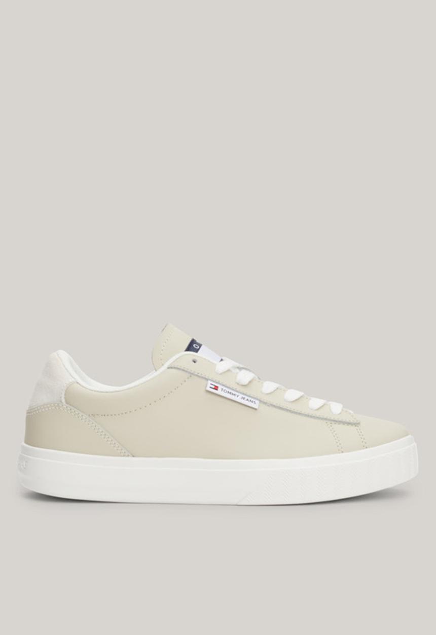 Tommy Hilfiger - Cupsole leather sneaker - bleached stone