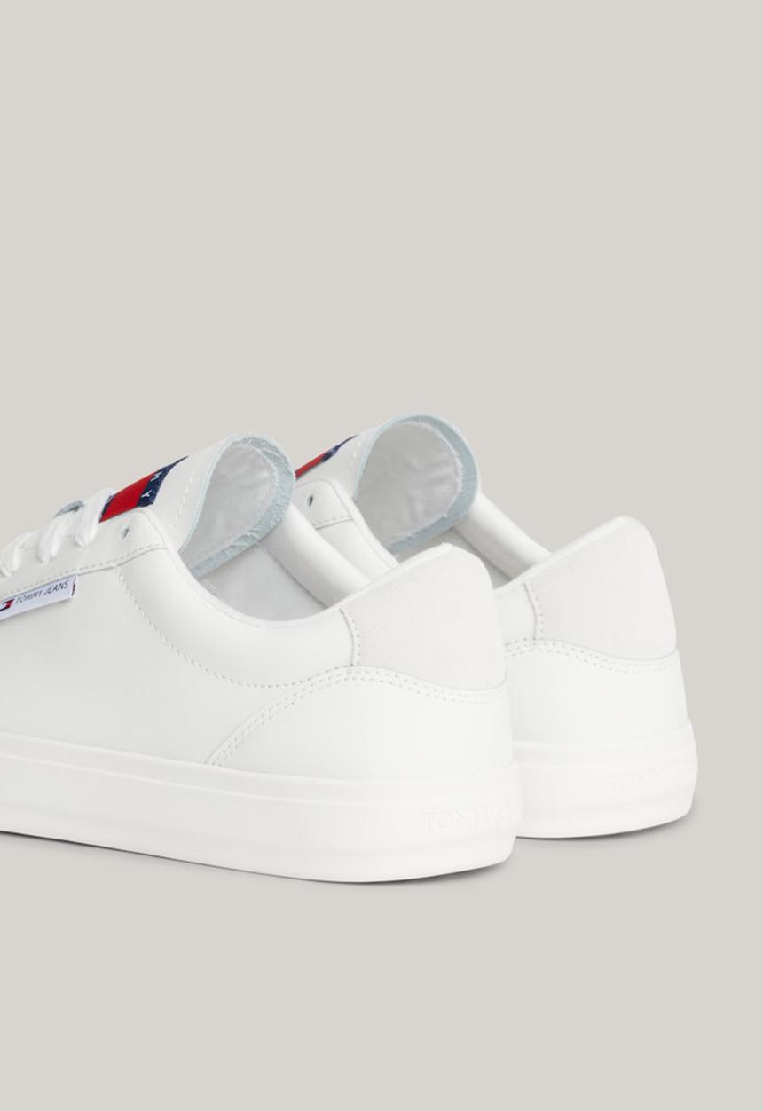 Tommy Hilfiger - Cupsole leather sneaker - ecru