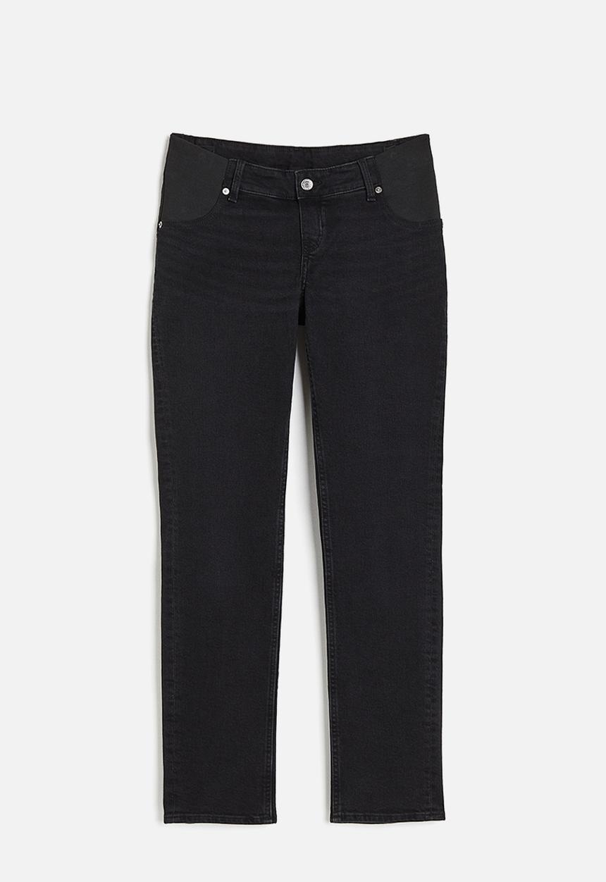 H&M - Mama slim straight low jeans - black