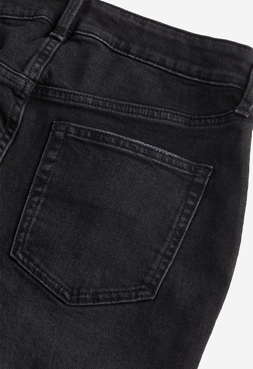 H&M - Mama slim straight low jeans - black