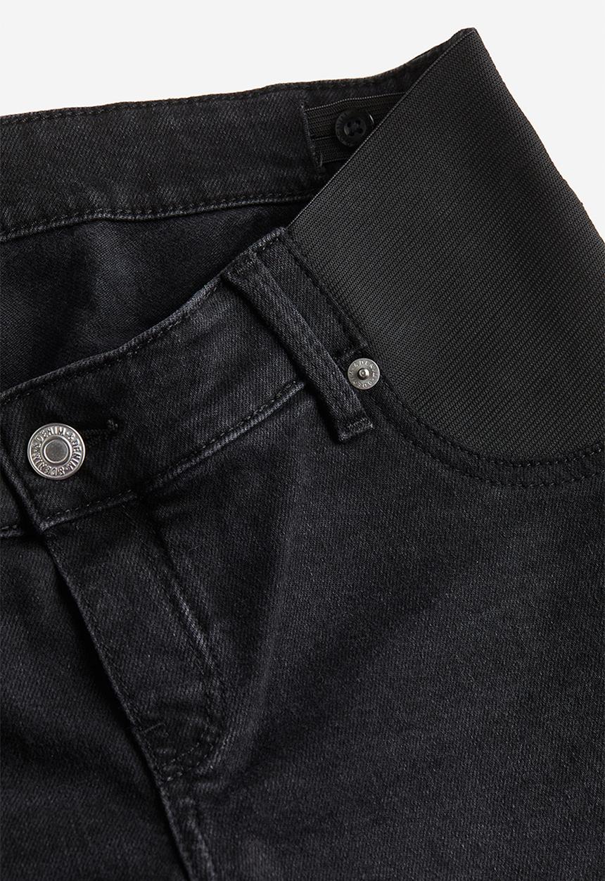 H&M - Mama slim straight low jeans - black