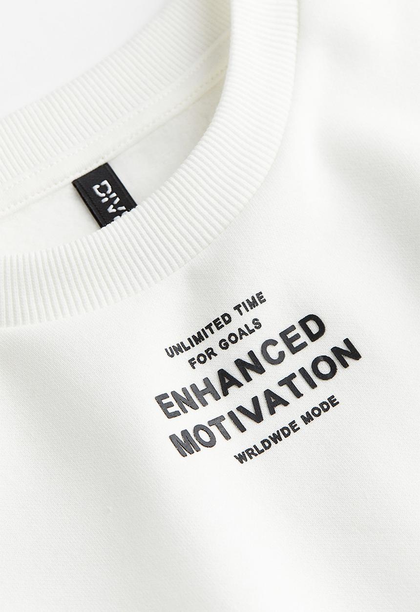 H&M - Printed sweatshirt - white