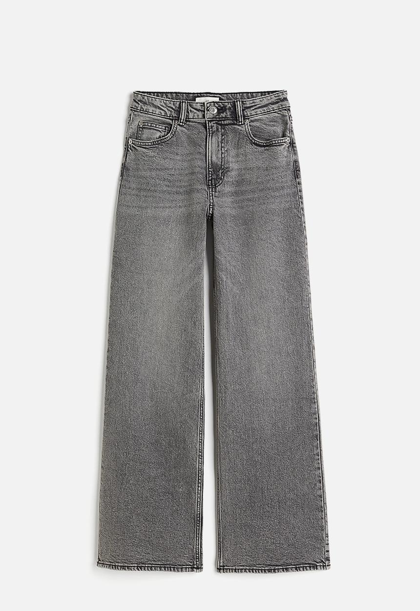 H&M - Wide high jeans - grey