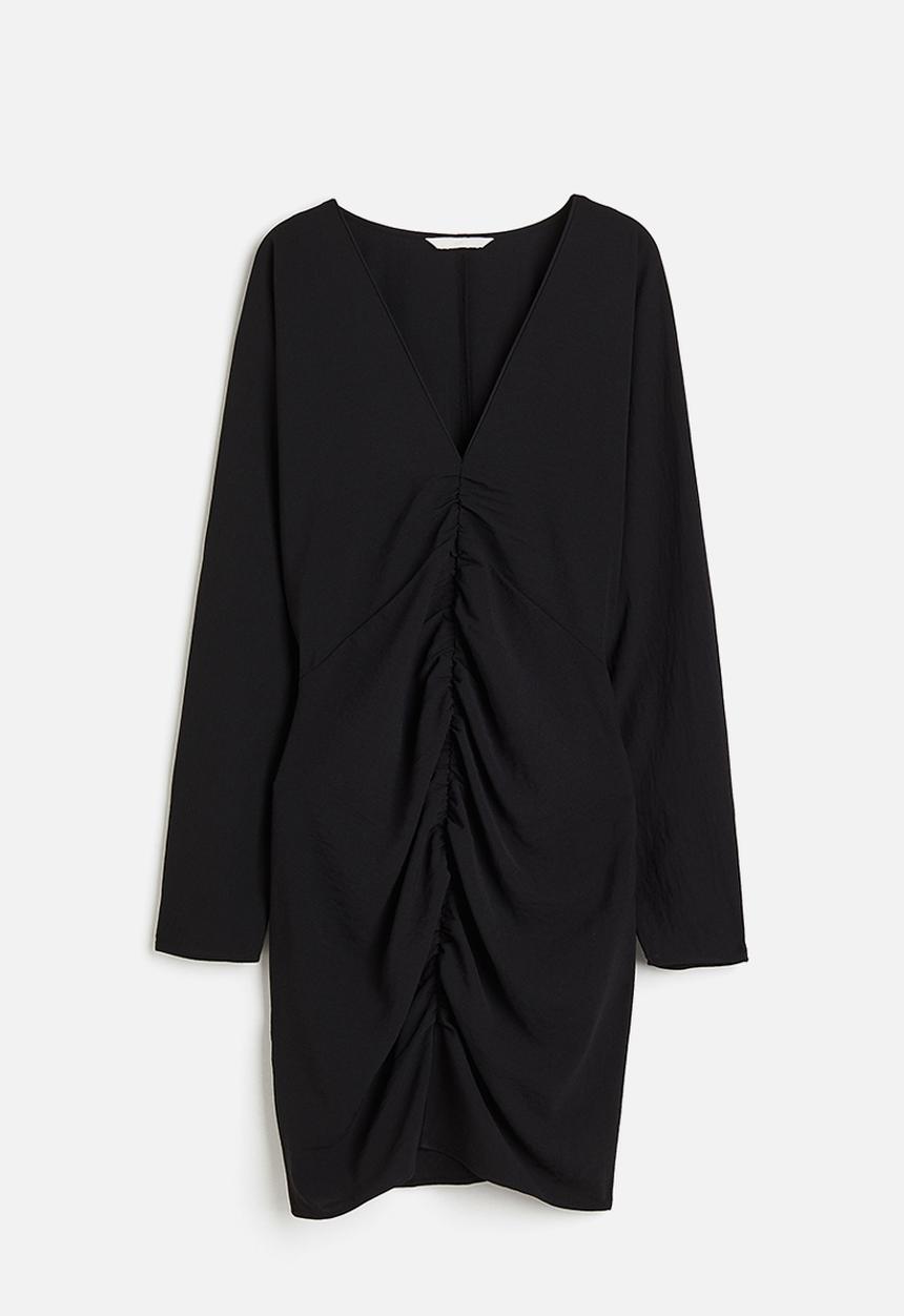 H&M - Gathered dress - black