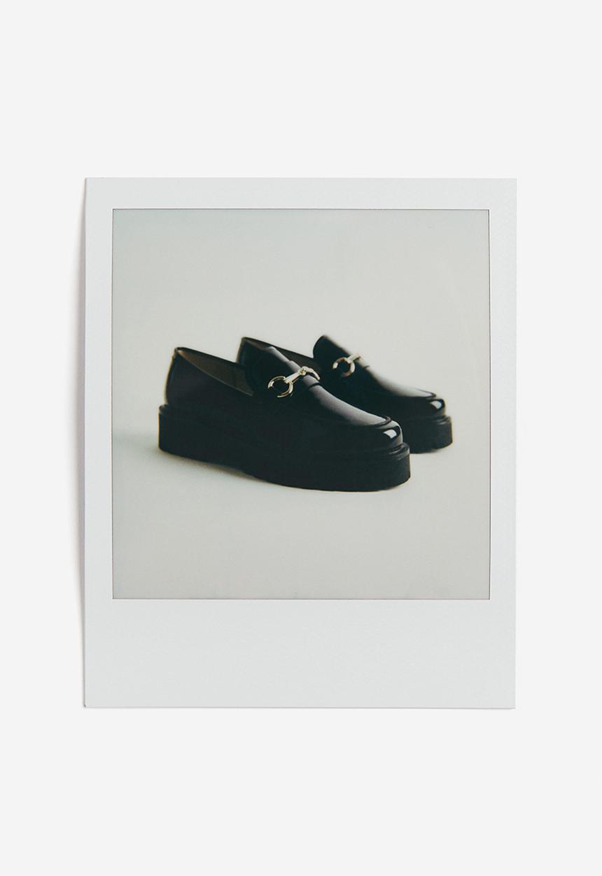 H&M - Leather loafers - black