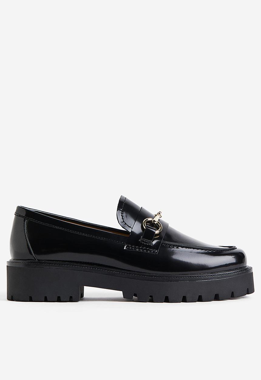 H&M - Leather loafers - black