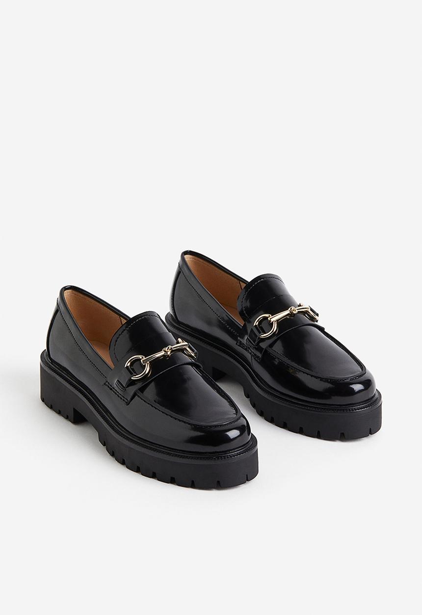 H&M - Leather loafers - black