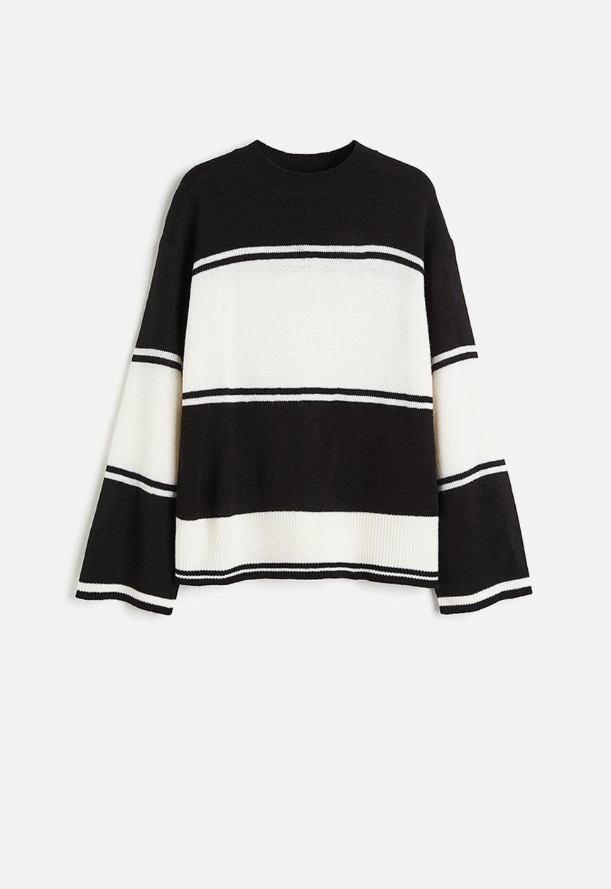 H&M - Jumper - black striped