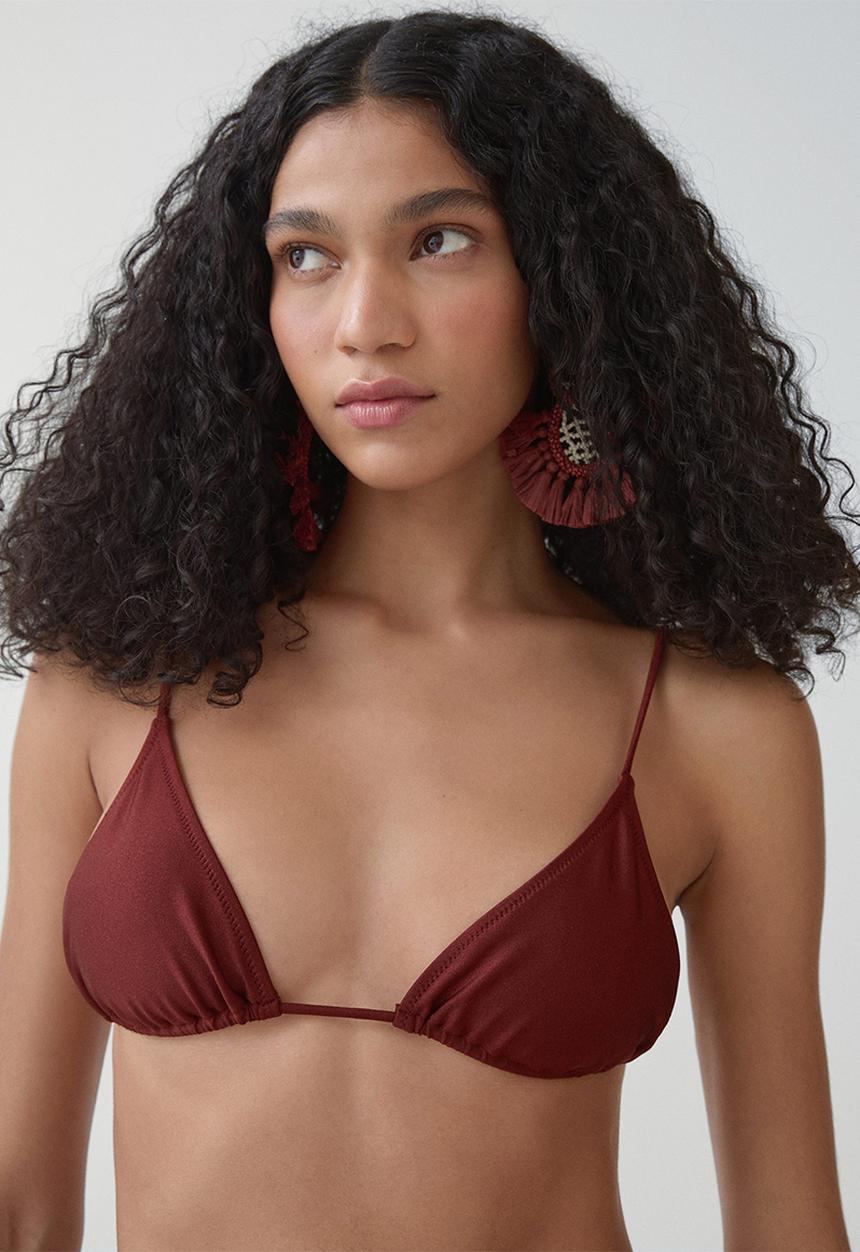 MANGO - Bikini top paris - dark red