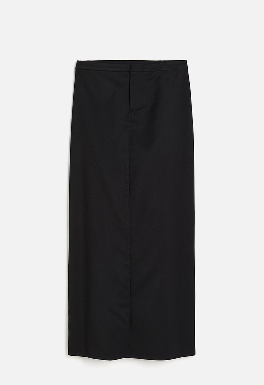 H&M - Twill tailored maxi skirt - black