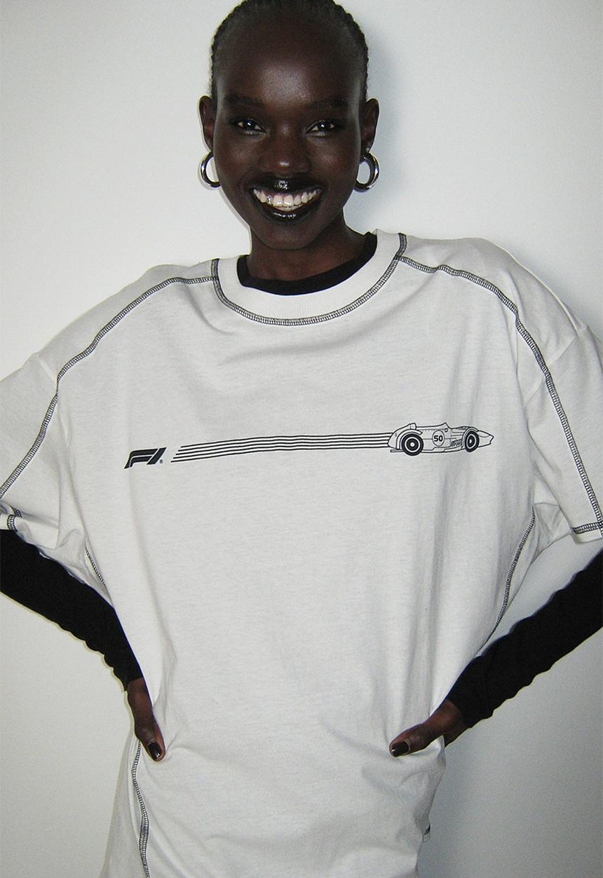 H&M - Oversized printed t-shirt - white multi
