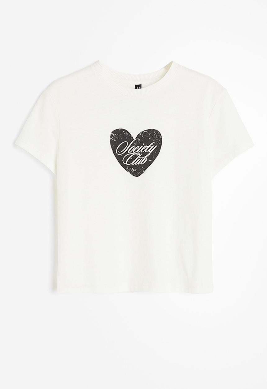 H&M - Printed t-shirt - white