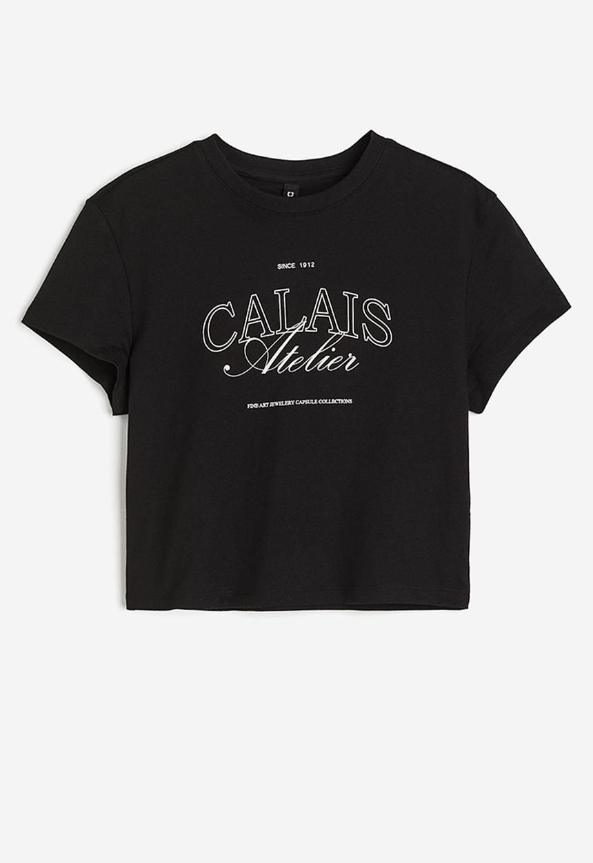 H&M - Printed t-shirt - black