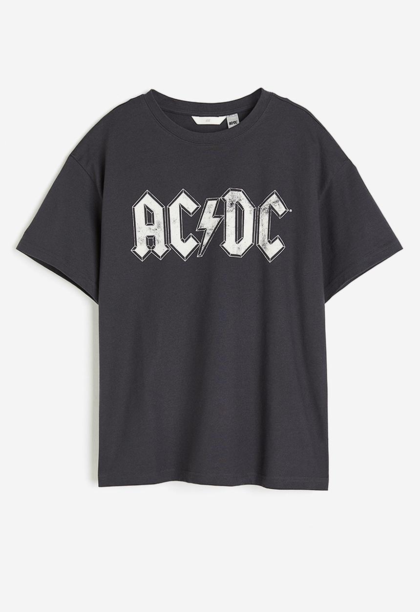 H&M - Oversized printed T-shirt - grey