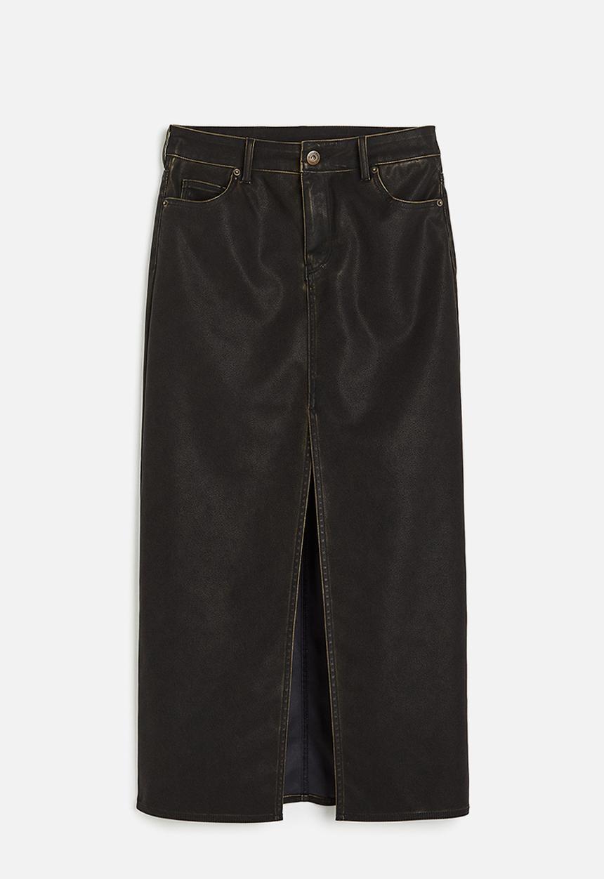 H&M - Coated skirt - black