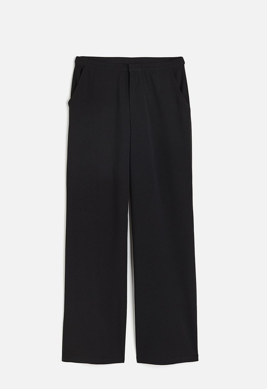 H&M - Jersey crêpe trousers - black