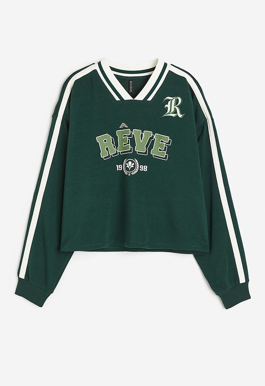 H&M - Printed sweatshirt - green,multi
