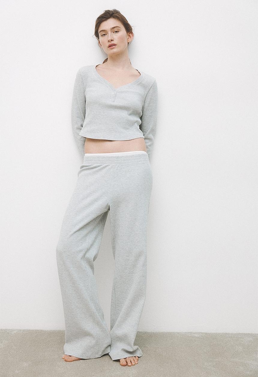 H&M - Waffled pyjamas - grey
