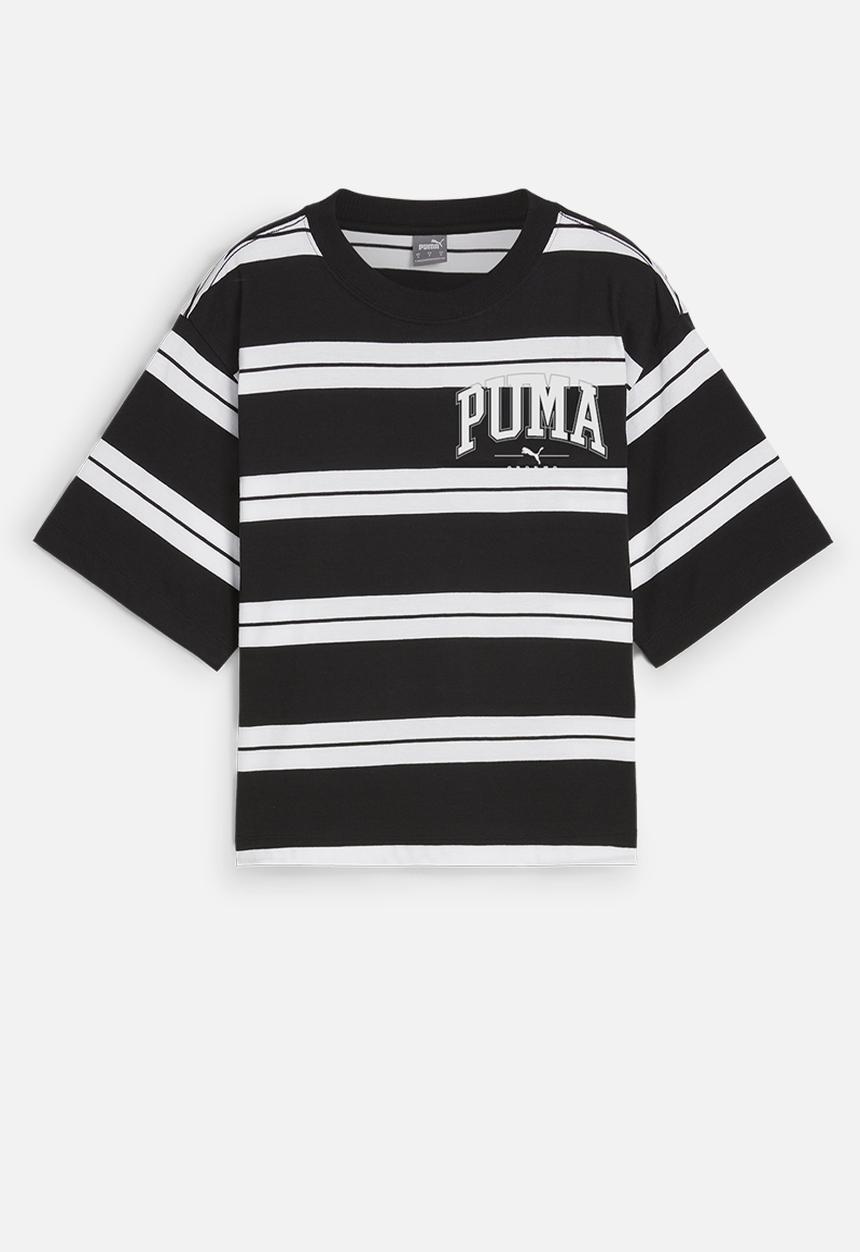 PUMA - Puma Squad Stripe Tee - Puma Black