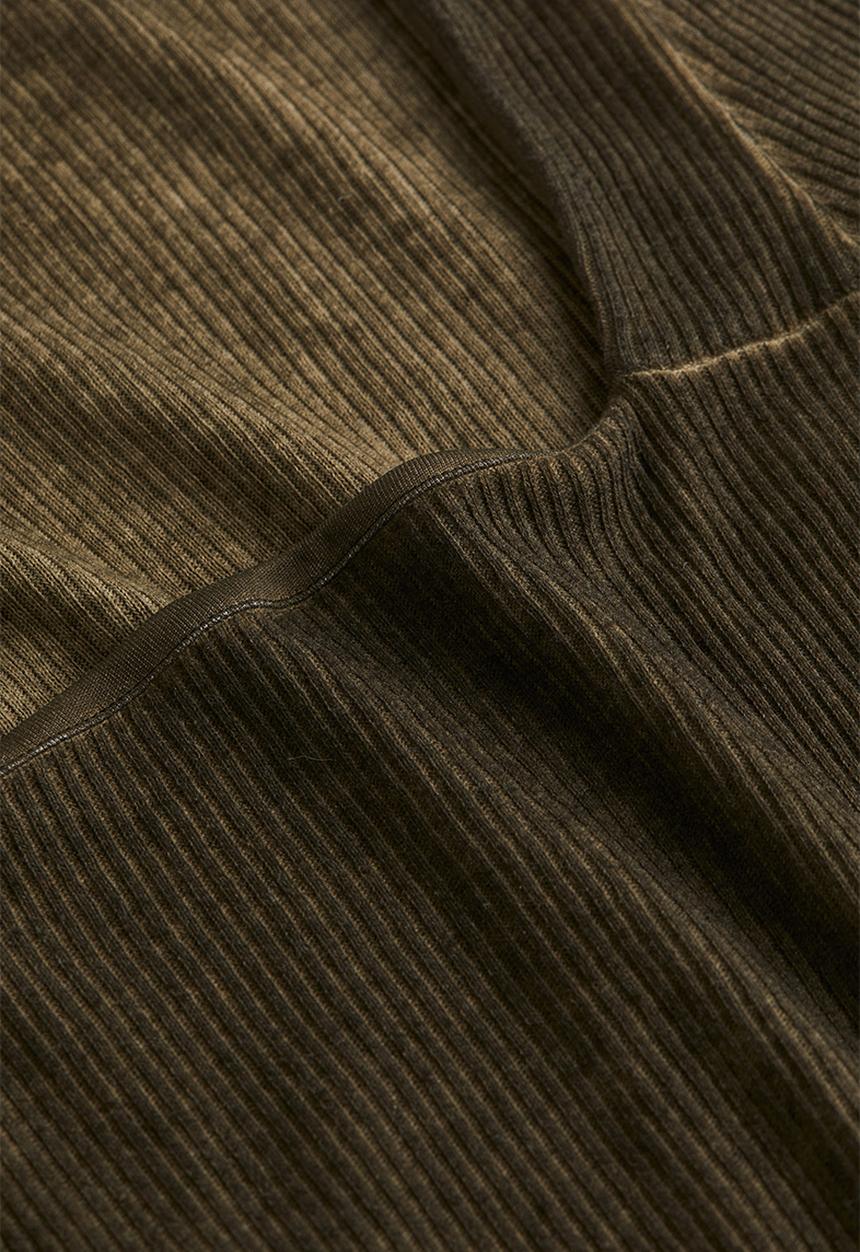 H&M - Washed-look ribbed top - green