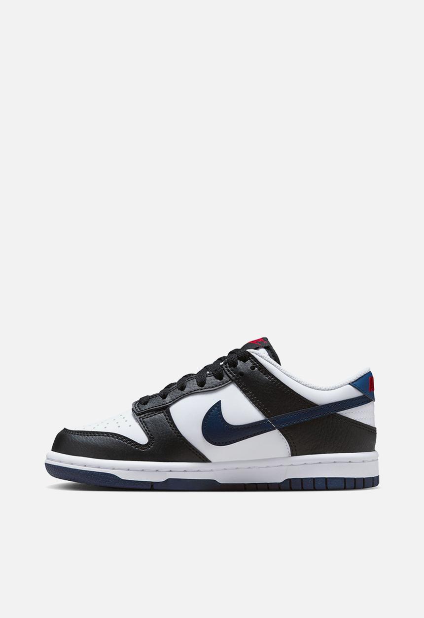 Nike - Nike Dunk Low Gs - Black/Midnight Navy-White-University Red