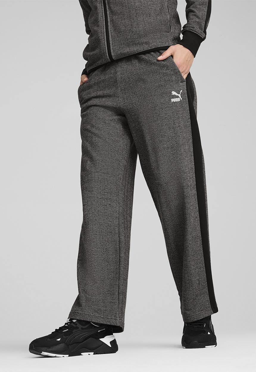 PUMA - T7 Relaxed Track Pants - PUMA Black & Alpine Snow