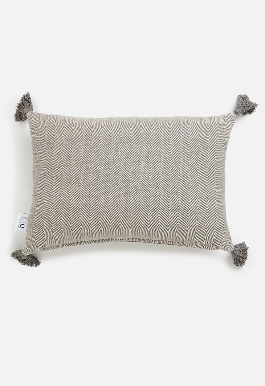 Sixth Floor - Herringbone cushion cover 40x60- Charcoal