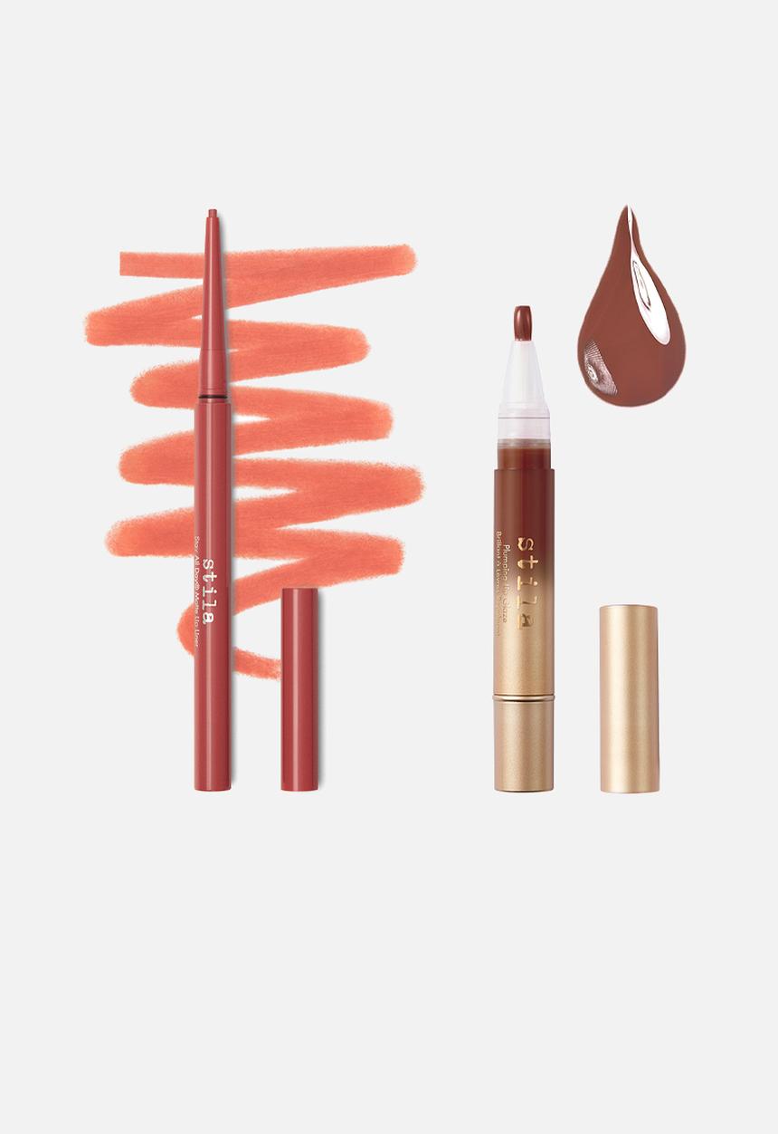 Stila - Stila Gold pouch - Ultimate lip combo