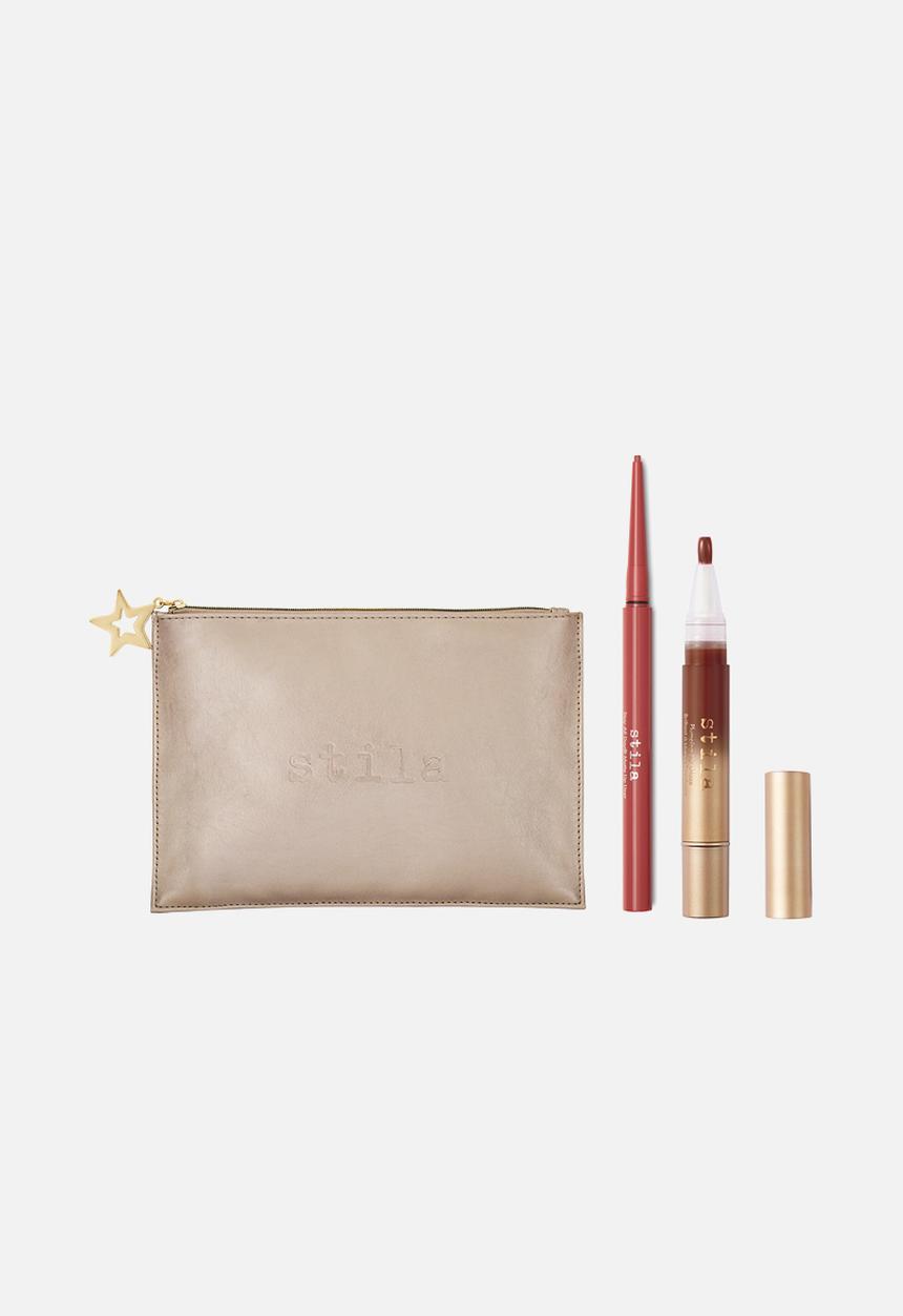 Stila - Stila Gold pouch - Ultimate lip combo
